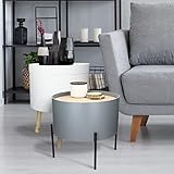 ELEGANTES UND MODERNES DESIGN - Der moderne Beistelltisch von ECD Germany überzeugt mit seinem minimalistischen Design und ist ein Blickfang in jedem Raum.