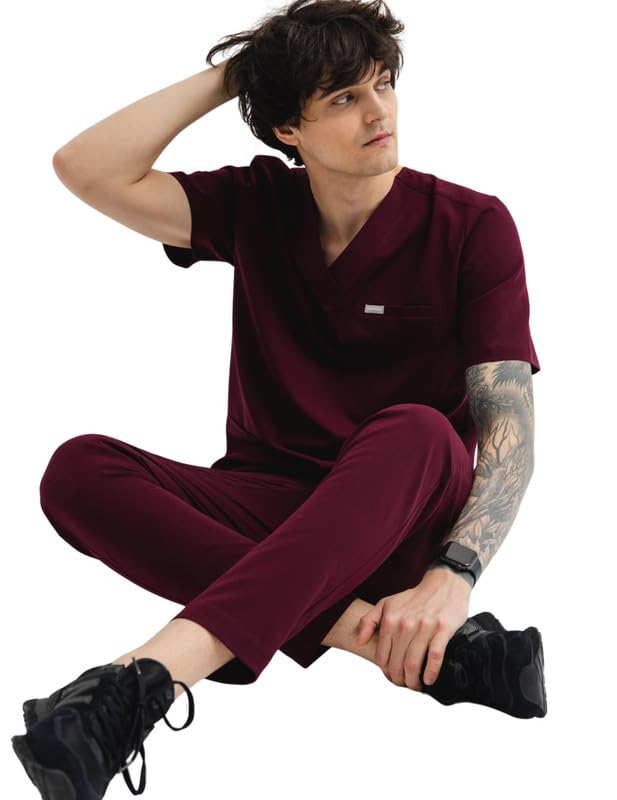 Pantalones médicos para hombre para el sector médico y de enfermería, elegantes y cómodos, con goma elástica, pantalones de cuidado profesional