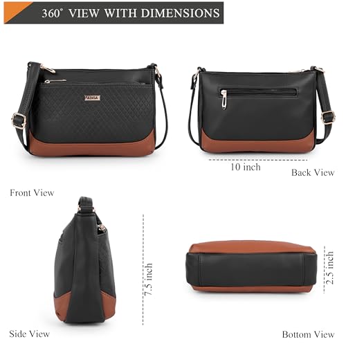 Image of ADISA Women Girls Color Block Cross Body Sling Bag (SL5168)