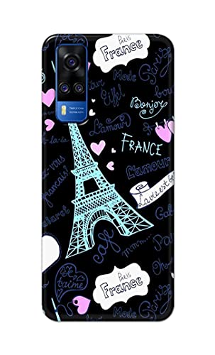 Image of PRINTFIDAA Lovers Famous Place Eiffel Tower in Paris Printed Designer Hard Back Case Cover for Vivo Y51 / Vivo Y51A / Vivo Y31 -(TI) MVN1003