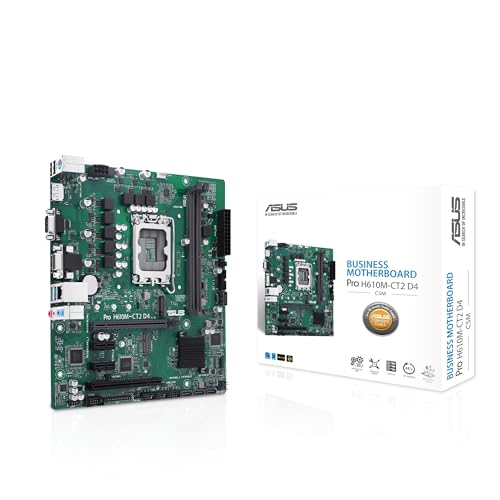 Image of ASUS PRO H610M-CT2 D4-CSM Intel H610 (LGA 1700) Micro-ATX (mATX) H610 Business Motherboard with Enhanced Security, Reliability, Manageability and serviceability