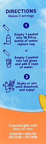 Crystal Light On The Go Peach Mango With Caffeine Drink Mix, 10-Packet Box (Pack Of 9) #TOP3