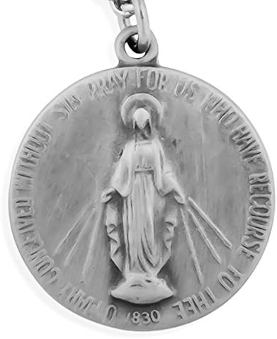 Medalla de San Venerare de peltre con tarjeta tradicional de oración