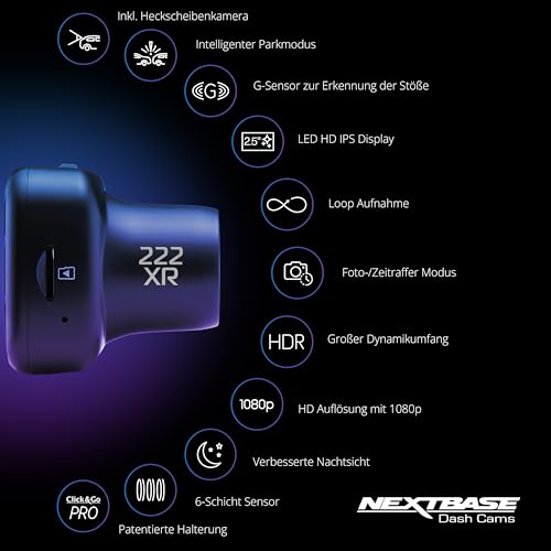 Caméra embarquée Nextbase anti litige avec carte SD incluse