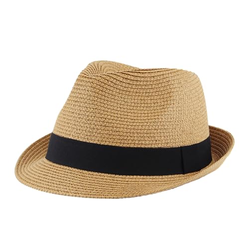 Boys Girls Western Cowboy Hat Kids Summer Sun Straw Fedora Hat Mexican Cowgirl Newsboy Sunblock Wide Brim Top Cap