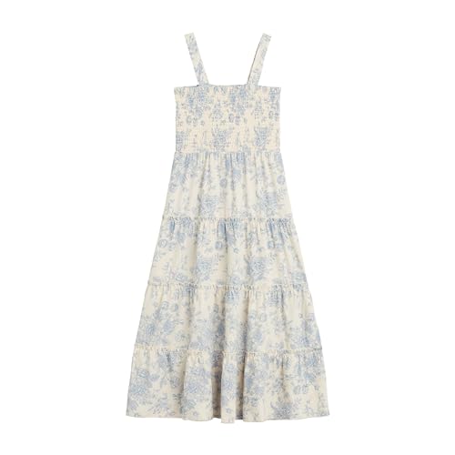 Beautees Girls' Sleeveless Smocked Tiered Maxi Dress and Cardigan4