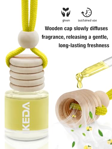 Image of Car Air Freshener, Car Fresheners for Men & Women, 45+Day Long Lasting Fragrance Hanging Air Fresheners Scents, with Clip, Perfect for Auto and Home,Christmas,10ml, Lemon