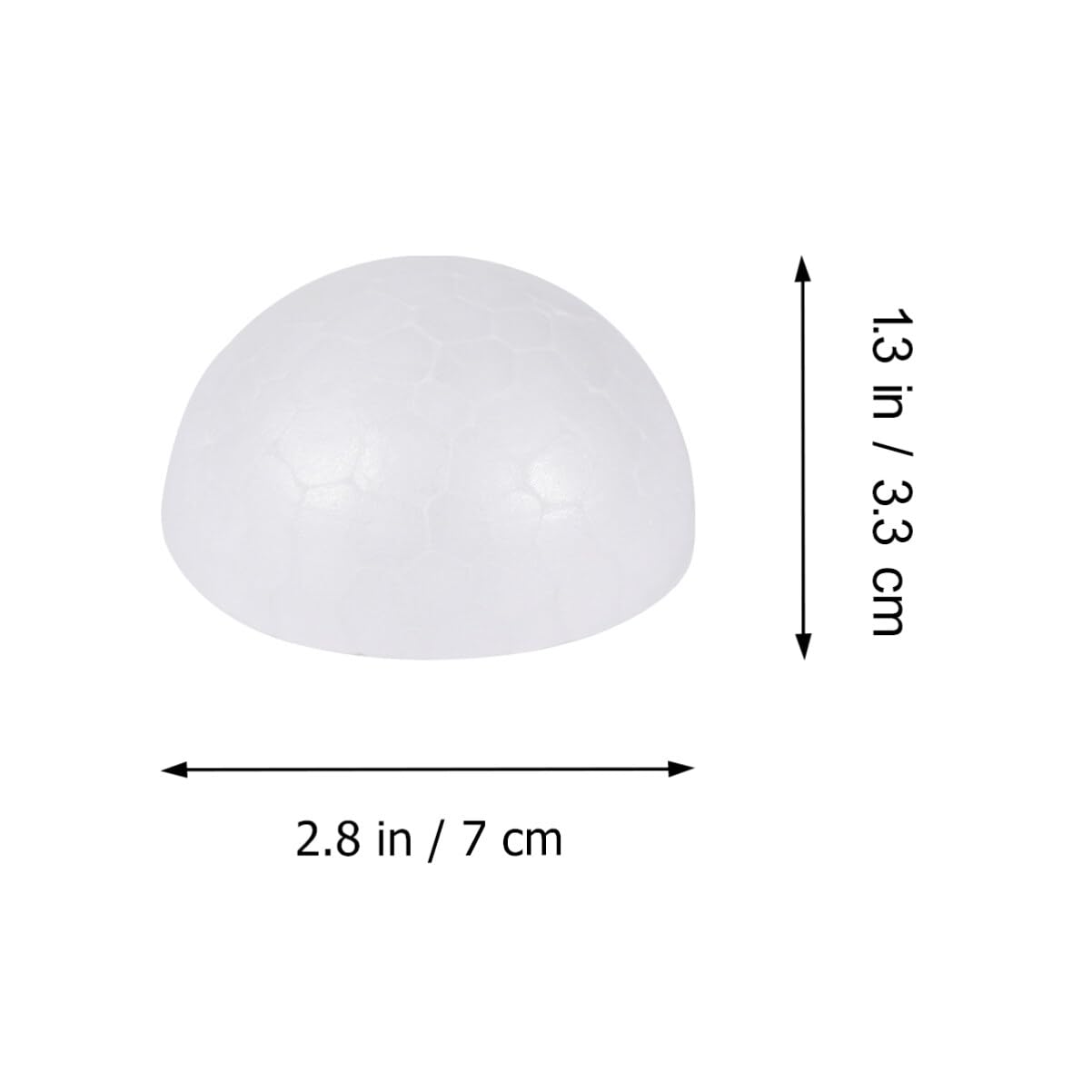 White Foam Ball Half Round Polystyrene Foam Ball, 2.8 Inch Hemispherical Foam Balls Craft Supplies for DIY Crafts Christmas Wedding Art Decors 50Pcs