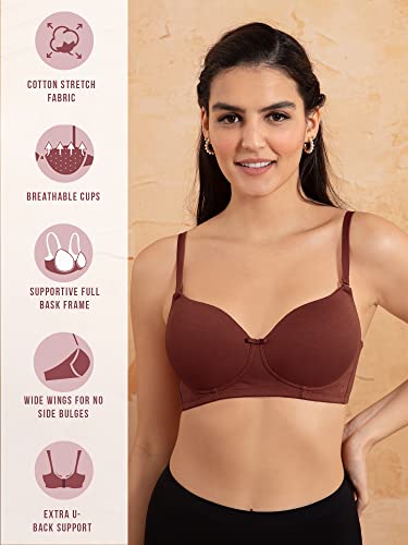 Image of NYKD Cotton Blend Women's T-Shirt Bra Pack of 2