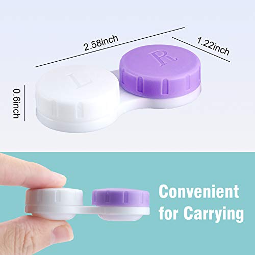 image for QVVQ 12PCS Contact Lens Case, Contact Lens Box Left/Right Eyes Holder 