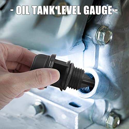 sourcing map 2 Stücke Schwarz Kunststoff Motorrad Öl Tank Füllstandsanzeige Messstab für GY6 125 DE de