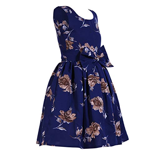 Image of Casual Frock for Baby Girls,Blue Printed and Olive Printed,Pack of 2