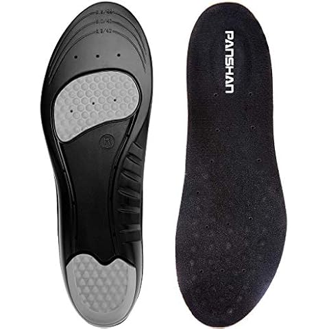 PANSHAN - Comfort Orthotic Insoles Sports Soft Arch Support for Men Woman Flat Feet Plantar Fasciitis Work Shock Absorption Size 3-4 Cover
