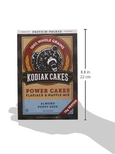 Kodiak Power Cakes, Pancake & Waffle Mix, Almond Poppyseed, High Protein,100% Whole Grains (Pack Of 1) #TOP5