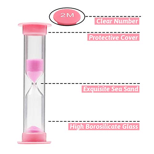 3 Otters Sand Timers Set, 8Pcs Sand Timers Colorful Hourslasses Sandglass Timer For Kids, Game, Classroom, Cooking, Office #TOP2