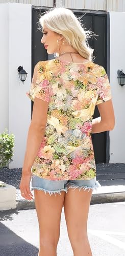 ETCYY NEW Womens Summer Tunic Tops 2025 Short Sleeve Cold Shoulder Shirts Dressy Casual Blouses4