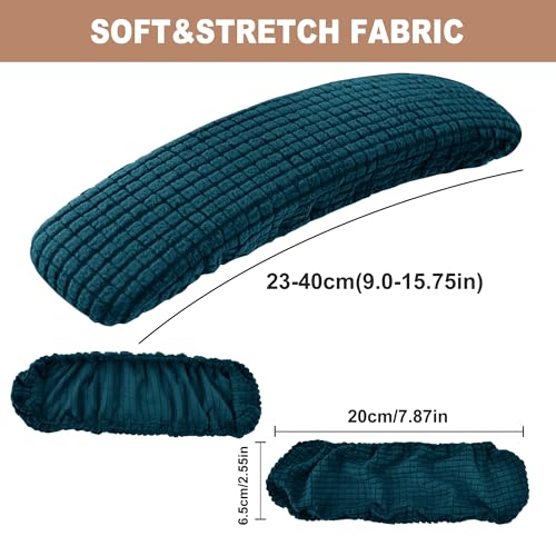 Image of SARAFLORA Office Chair Armrest Cover Stretchable Water Resistant Spandex Stretch Computer Office Chair Arm Pad Covers Chair Slipcover for Desk Chairs Arm Sapphire 2 Pcs