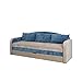 Schlafsofa Tenus, Sofa Couch mit Bettkasten und Schlaffunktion, Bettsofa Schlafcouch, Gästebett Schlafzimmer (Ibiza 03 + Ibiza 27)