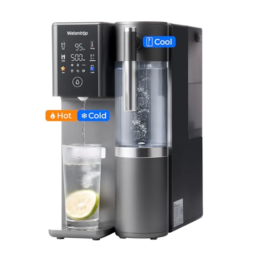 Waterdrop - Waterdrop WD-A2 Countertop Reverse Osmosis System, 𝐇𝐨𝐭 𝐚𝐧𝐝 𝐂𝐨𝐥𝐝 RO System, Portable Pure Water Tank, Bottleless Water Cooler, 6 Temperature Settings, Hot Cold Room Water, 3:1 Pure to Drain - -11%