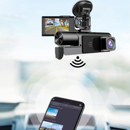 Caméra embarquée pour voiture triple objectif et enregistreur 1080P