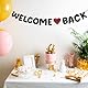 DAJISI Willkommensbanner, Willkommen Zuhause, Herzlich Willkommen Girlande Papier Willkommen Zurück Schwarz Schön Dass Du Wieder Da Bist Liebevoll Welcome Back Girlande, Rehabilitation