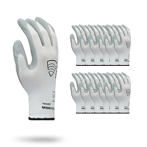 12 Paar MSK Arbeitshandschuh MyGrip Power - Robuste Arbeitshandschuhe, PSA, Sicherheitshandschuh Schutzhandschuh, starke Montagehandschuhe, Größe L