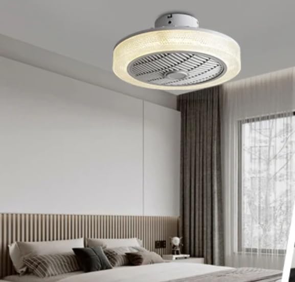 BEL AIR HOME - Ventilador de Techo TAURUS con Motor DC y Luz LED 24W, 6 Velocidades de Aire y 3 Temperaturas de Luz, Mando a Distancia Incluido, (BLANCO
