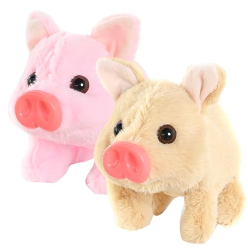 Cochon en peluche électrique interactif à offrir en cadeau d'anniversaire pour fille et garçon