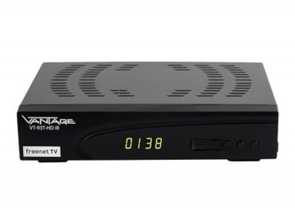 Vantage VT-93 C/T-HD Universal Combo-Receiver für den Empfang von Kabel- & DVB-T2 Signalen, PVR-Funktion, USB-Multimedia, freenet TV, EPG, Time Shift, mehrsprachige Menüführung, schwarz