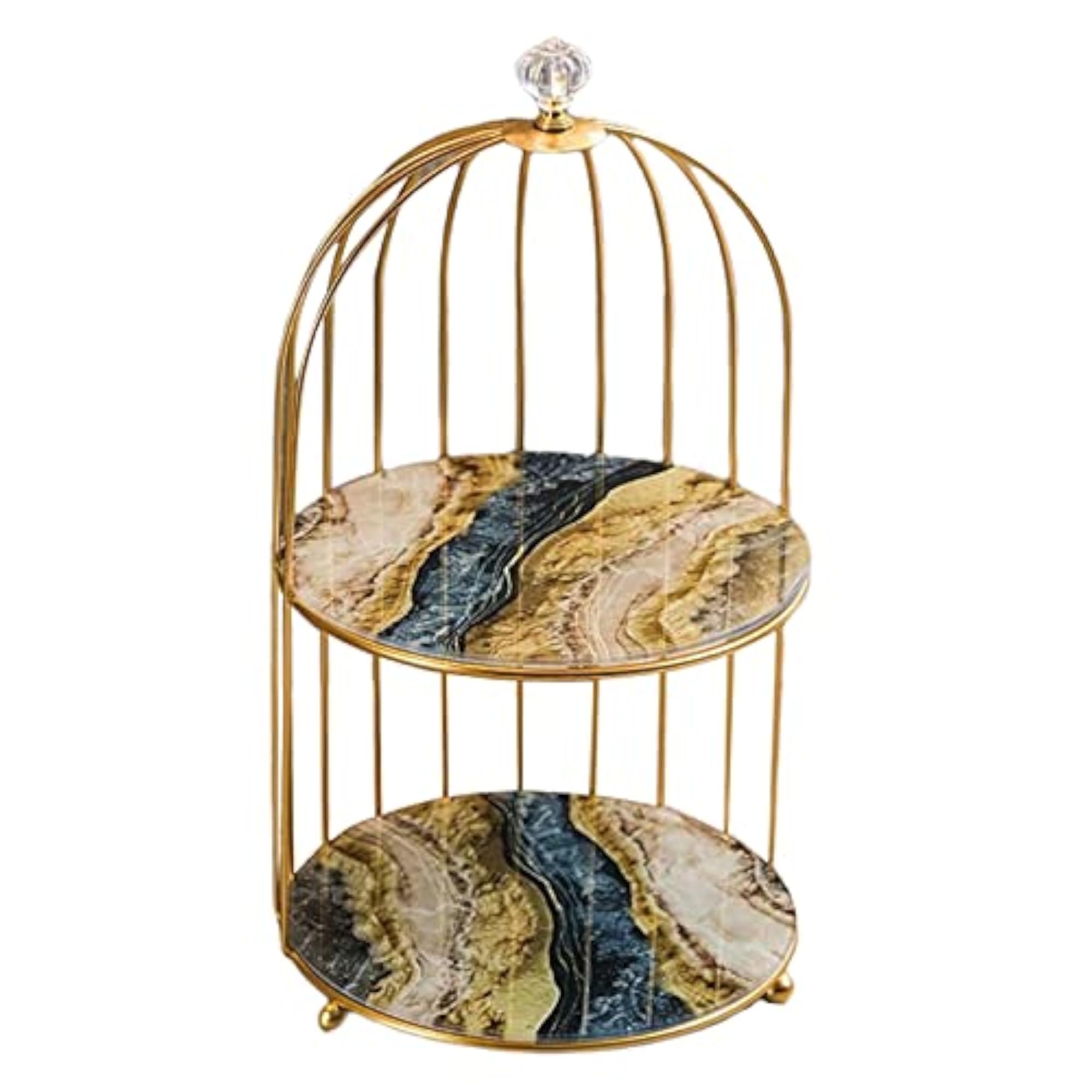Iron Bird Cage Cosmetic Organizer Bathroom Storage Rack