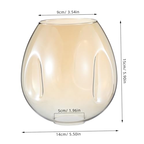 Image of Seeded Glass Shade Glass Lamp Shade Lamp Cover Transparent Light Shade Round Globe Lamp Shade Lighting Fixture Replacement for Ceiling Light Bedside Table Lamp Standing Lamp Globe