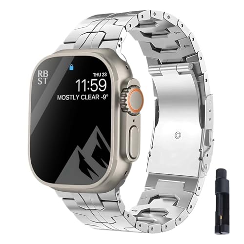 Bracelet montre titane Apple Watch Ultra 49 mm compatible iWatch Series 8 7 6 5 4 3