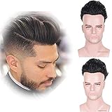 precio pelucas pelo natural para hombres 100 % cabello humano natural, suave y liso.