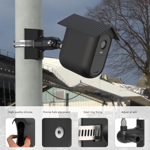 Support sans perçage Arlo Essential XL 2e gén protecteur silicone noir fixe - 3