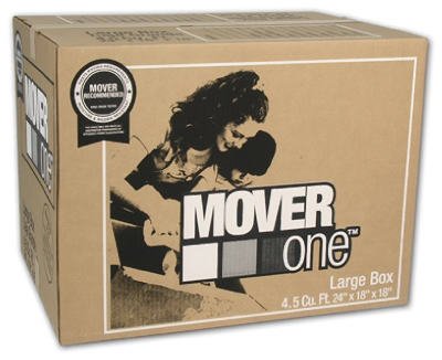 SCHWARZ SUPPLY SOURCE 24" X 18" X 18" Mover One Large Moving Box Holds 4.5 Cuft, 24" by 18" by 18"