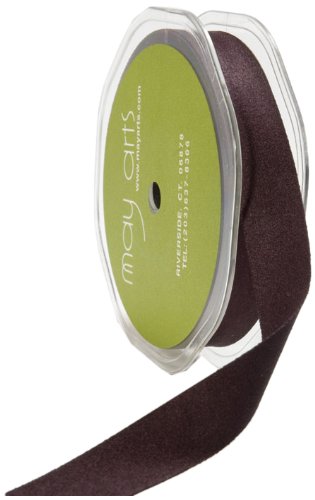 May Arts 5/8-Inch Wide Ribbon, Black Faux Suede
