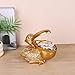 PlivBloom Pelican Key Holder Statues,Fun Animal Hippo Candy Dish,Candy Dish for Office Desk Unique,Modern Key Holder for Pelican Figurine,Suitability Desk and Entry Table Decor Items (All Gold)