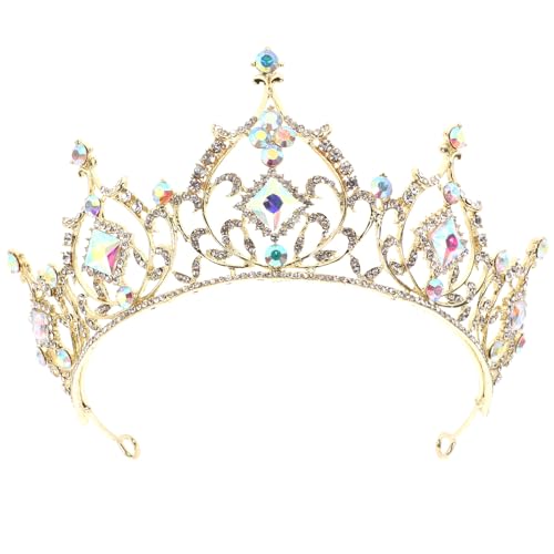 Couronne de Mariée et Coiffe Décorative en Strass pour Anniversaire