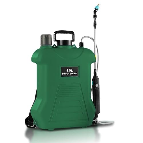 MAKOTOYA 噴霧器 電動 充電式 電動 88cm 伸縮式 噴霧器 15L 肩掛け式 バッテリー式 USB充電 小型 軽量 静音 ワンタッチ 延長ノズル 伸縮式パイプ 家庭用 ベルト付 電動スプレー 散水 薬剤散布 除草剤散布 殺虫剤散布 液肥 消毒