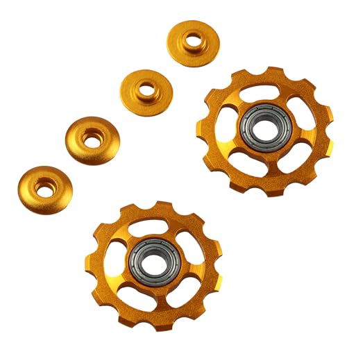 Runseaway 2Pcs 11T Aluminum Alloy Sealed Bearing Jockey Wheel Rear