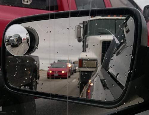 Ampper Upgrade 2 Round Blind Spot Mirrors, 360 Degree Adjustabe HD Glass Convex Wide Angle Rear View