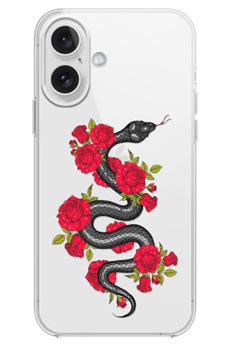 Coque iPhone 17 serpent floral étui TPU souple protection 6,3 pouces