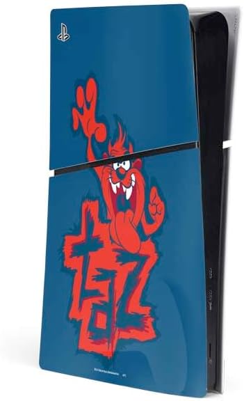 Skinit Decal Gaming Skin Compatible with PS5 Slim Digital Edition Console - Officially Licensed Looney Tunes Tasmanian Devil Super Sized Pattern Design