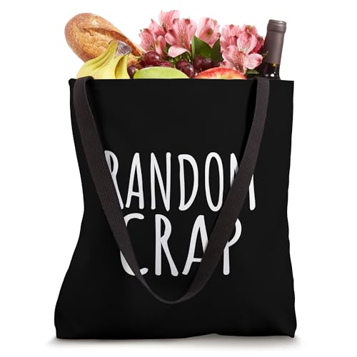 Funny Random Crap Black Tote Bag4