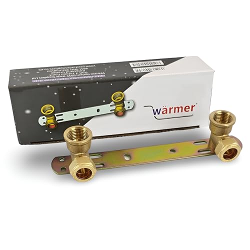 Wärmer System Support Mural Encastré de Douche 15mmx1/2'' 150mm avec Plaque de Fixation : Idéal pour Kits de Douche Exposée, Robinet de Douche et Robinet...