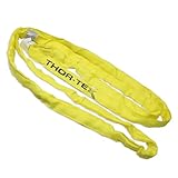 THOR-TEX 6' X 8400 lbs. Capacity Polyester Round Sling [Yellow] | for Material Handling, Hoisting, Farming and Utility Work | Heavy Duty and Industrial