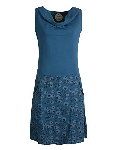 Vishes - Alternative Bekleidung - Damen Baumwoll-Kleid, Blumen-Muster,...