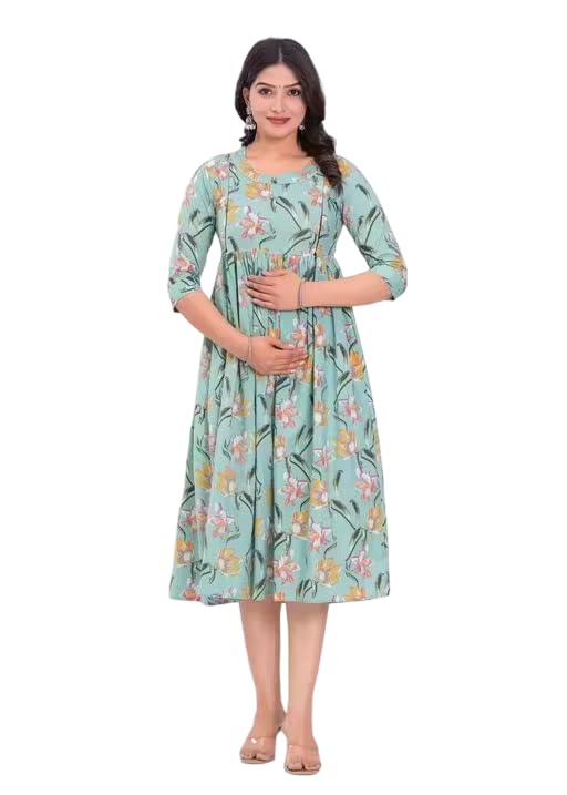 Rayon Designer Maternity Gown-picture-12