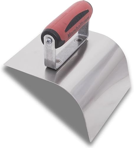 Marshalltown Herramienta de mano para bordillos, hormigón, mango DuraSoft, CT197SSD