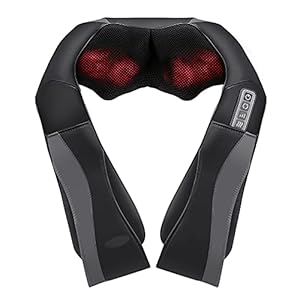 Nackenmassagegerät mit Beruhigender Wärmefunktion, Elektrische Tiefengewebe-3D-Knetmassage für Schulter, Bein, Körper, Verwenden Sie es zu Hause, im Büro